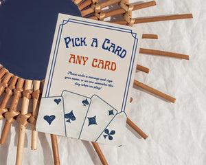 Retro Wedding Playing Cards Sign