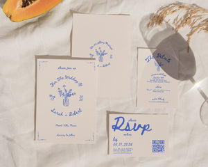 Vintage Wedding Invitation Suite Template