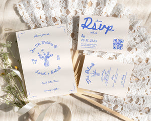 Vintage Wedding Invitation Suite Template