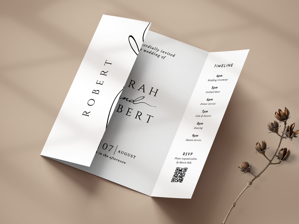 Classic Gatefold Wedding Invitation