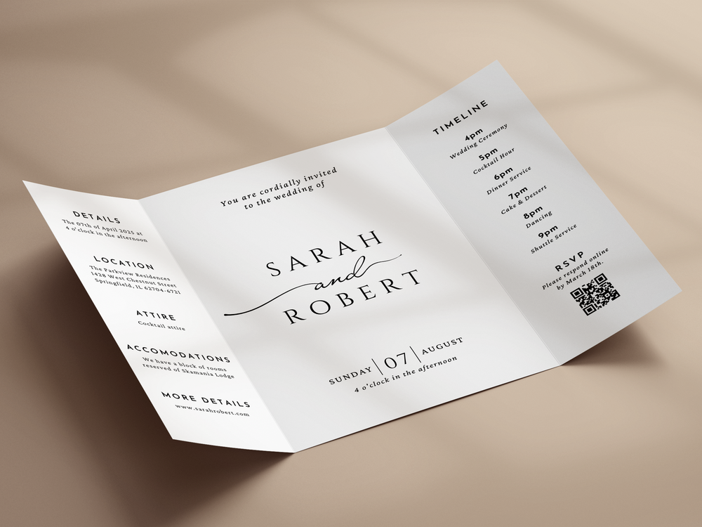 Classic Gatefold Wedding Invitation