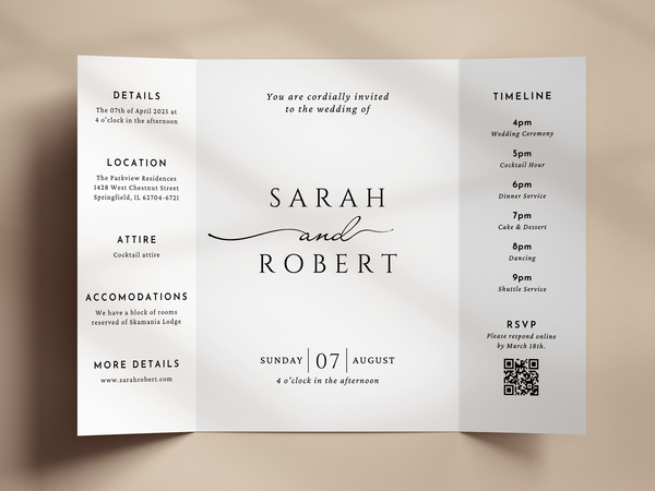 Classic Gatefold Wedding Invitation
