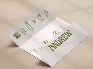 Retro Gatefold Wedding Invitation