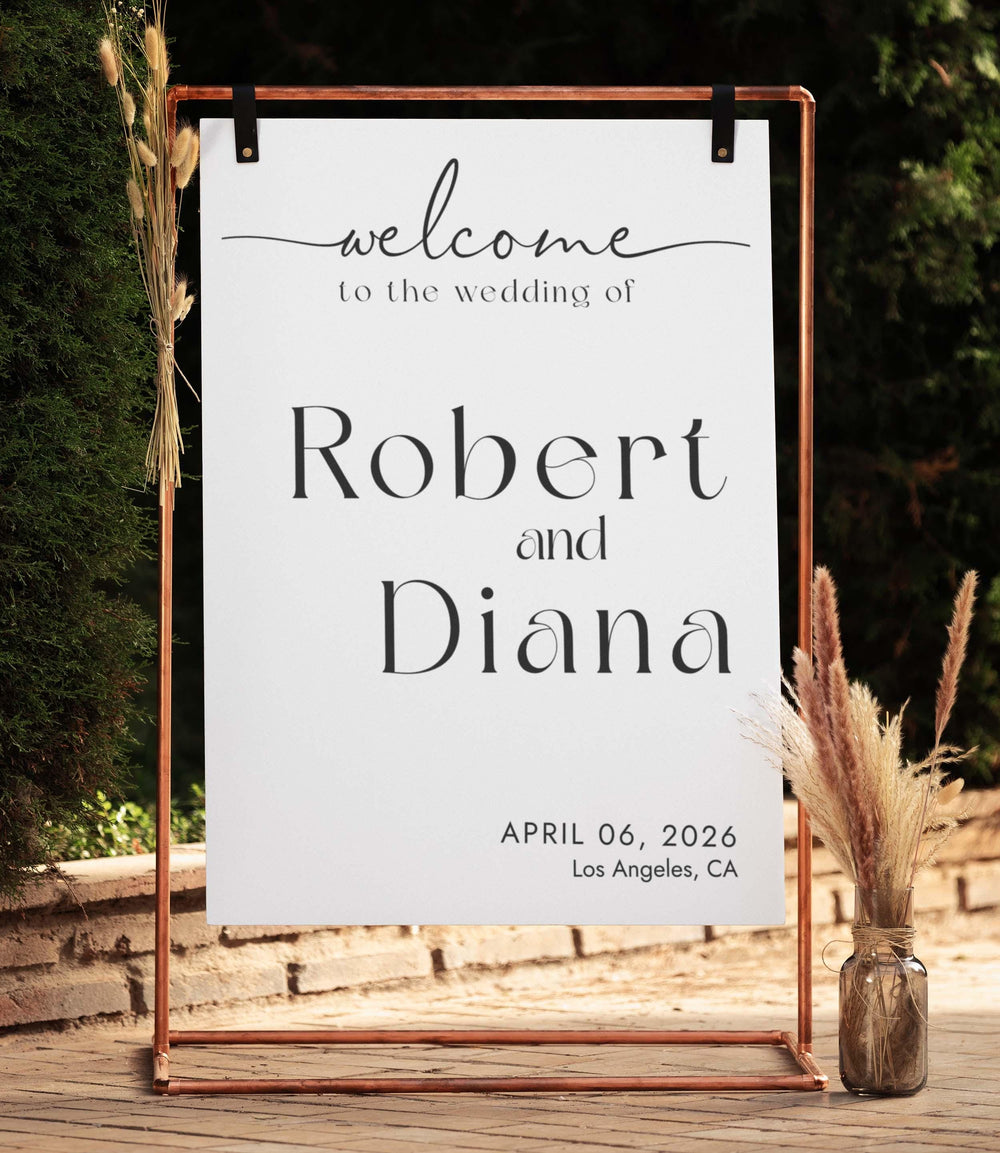 BeyzaLab - Canva Template Basic Wedding Welcome Sign