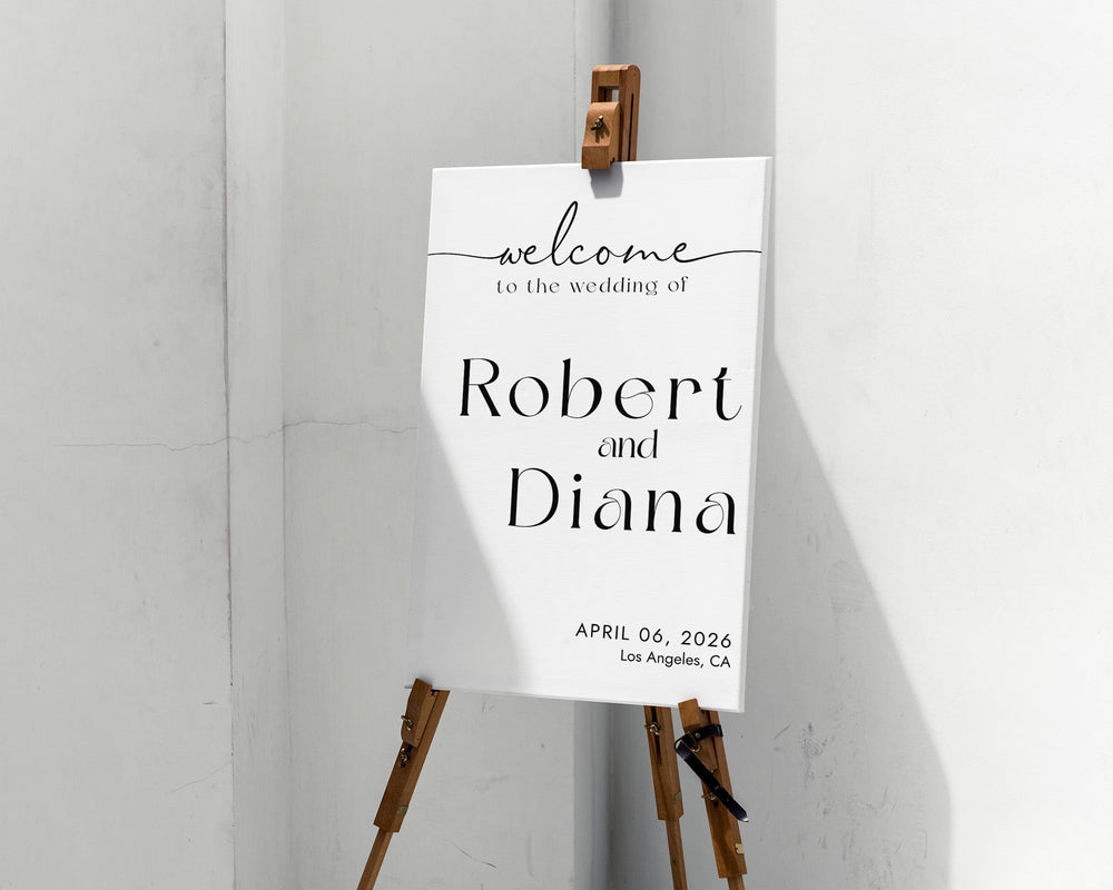 BeyzaLab - Canva Template Basic Wedding Welcome Sign