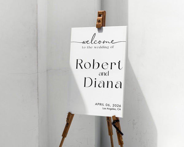 BeyzaLab - Canva Template Basic Wedding Welcome Sign