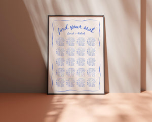 BeyzaLab Beth Ellen Wedding Seating Chart Sign