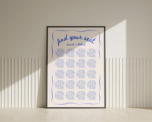 BeyzaLab Beth Ellen Wedding Seating Chart Sign