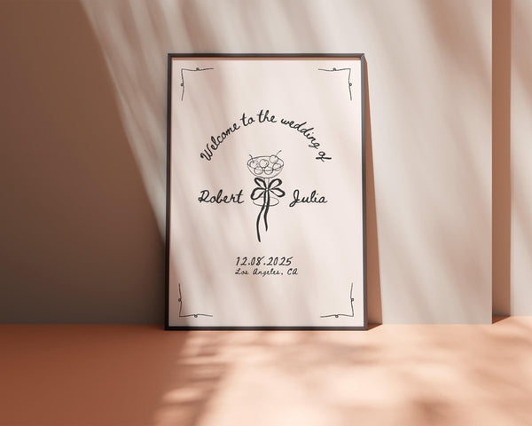 BeyzaLab Beth Ellen Wedding Welcome Sign Template
