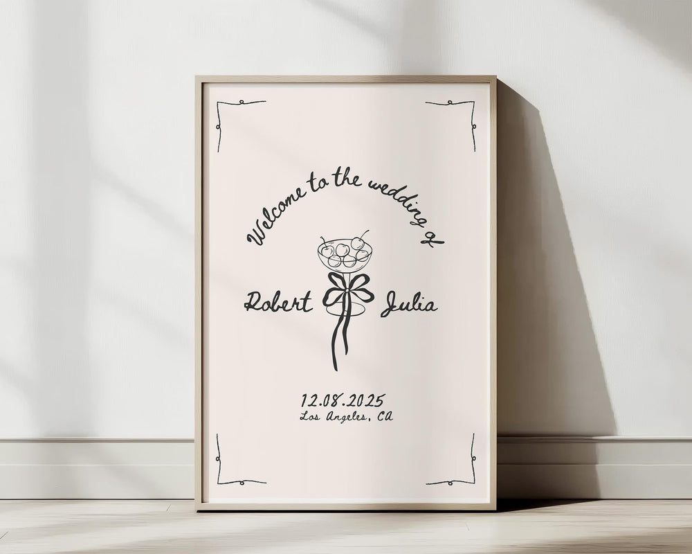 BeyzaLab Beth Ellen Wedding Welcome Sign Template