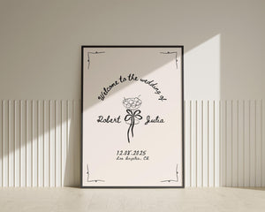 BeyzaLab Beth Ellen Wedding Welcome Sign Template