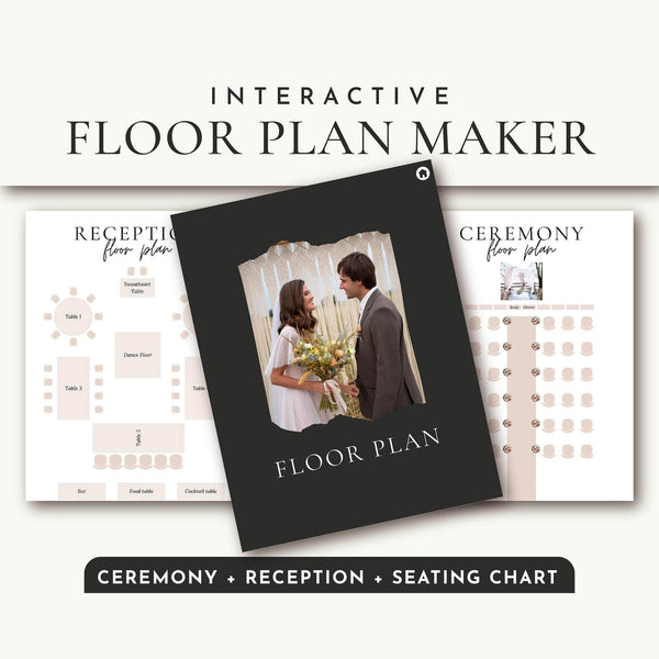 Goodnotes & Canva Template Black Wedding Day Binder with Photo