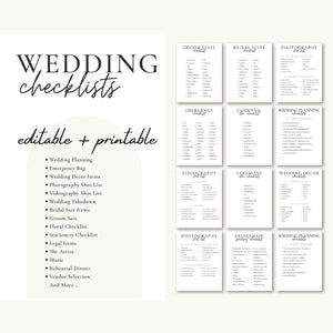 Goodnotes & Canva Template Black Wedding Day Binder with Photo