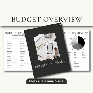 Goodnotes & Canva Template Black Wedding Day Binder with Photo