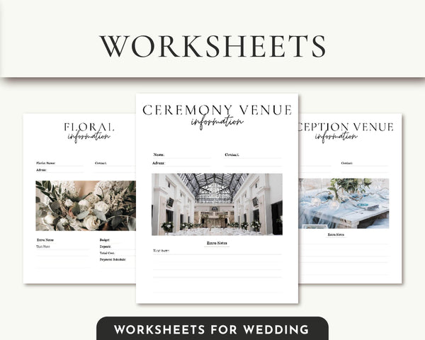 Goodnotes & Canva Template Black Wedding Day Binder with Photo
