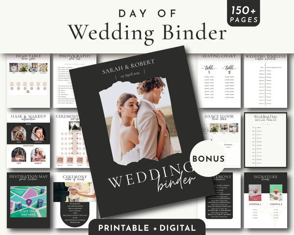 BeyzaLab Black Wedding Planner Bundle with Photo