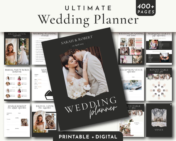 BeyzaLab Black Wedding Planner Bundle with Photo