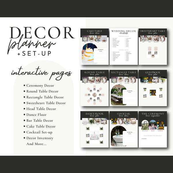 Goodnotes & Canva Template Black Wedding Planner Bundle with Photo
