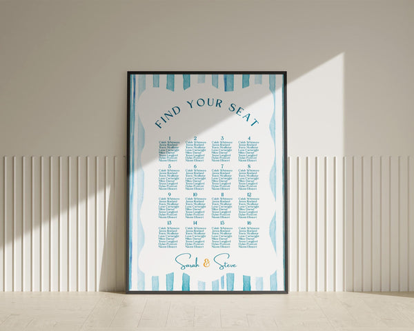 BeyzaLab Blue Striped Wedding Template Bundle