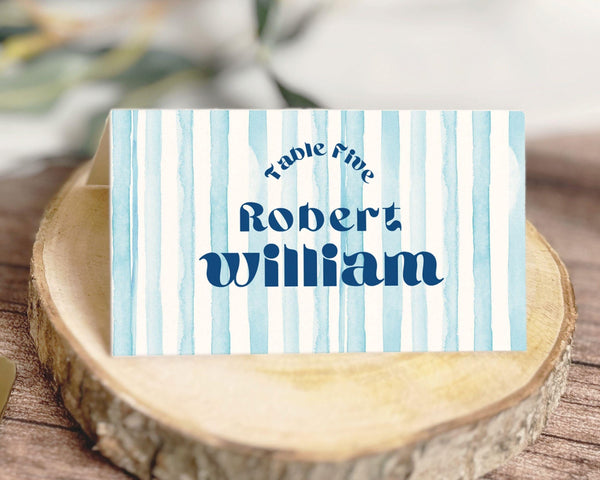 BeyzaLab Blue Striped Wedding Template Bundle