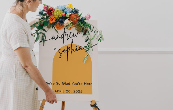 BeyzaLab Boho Wedding Welcome Sign