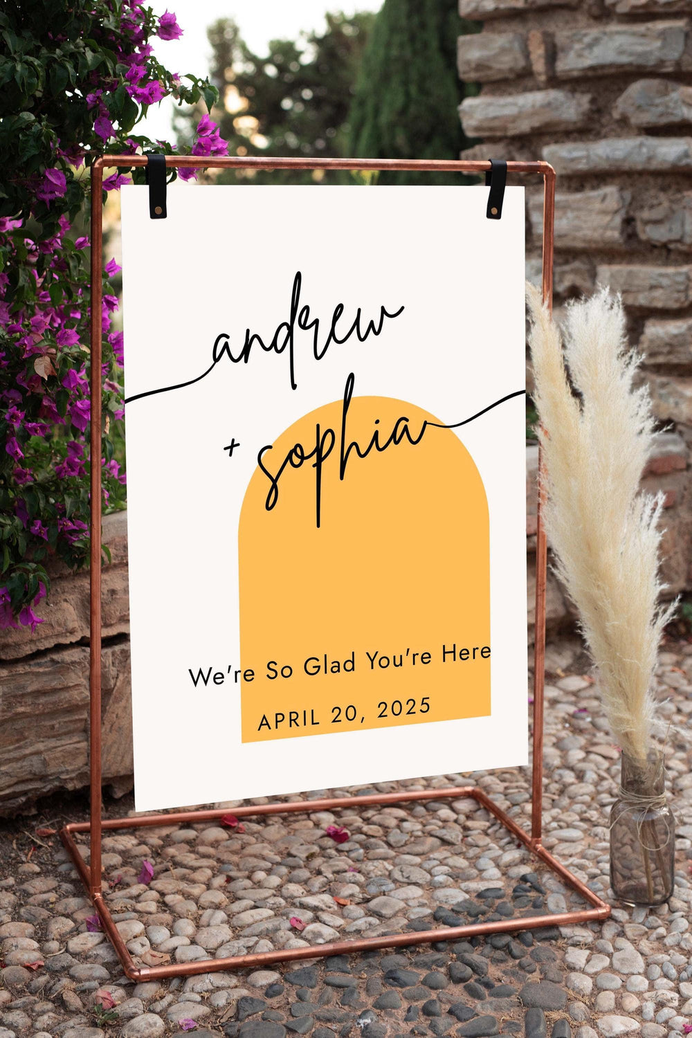 BeyzaLab Boho Wedding Welcome Sign