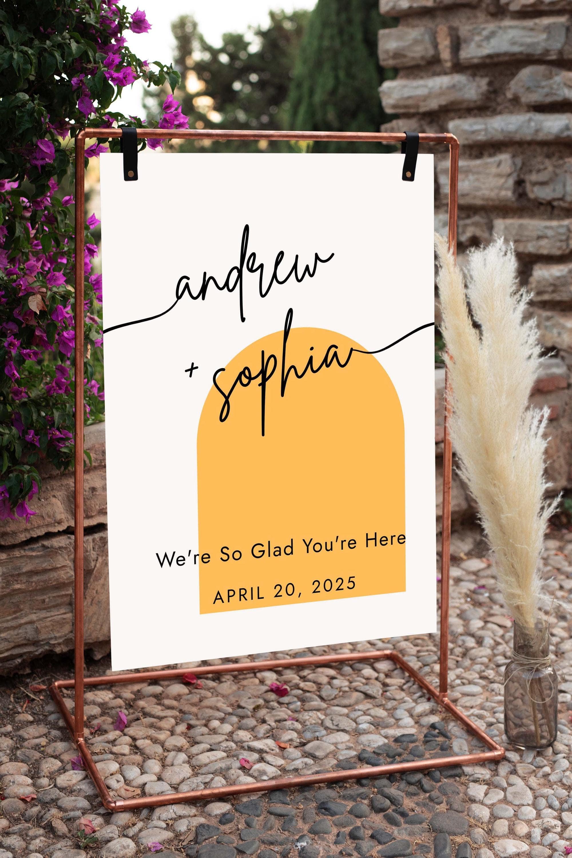 BeyzaLab Boho Wedding Welcome Sign