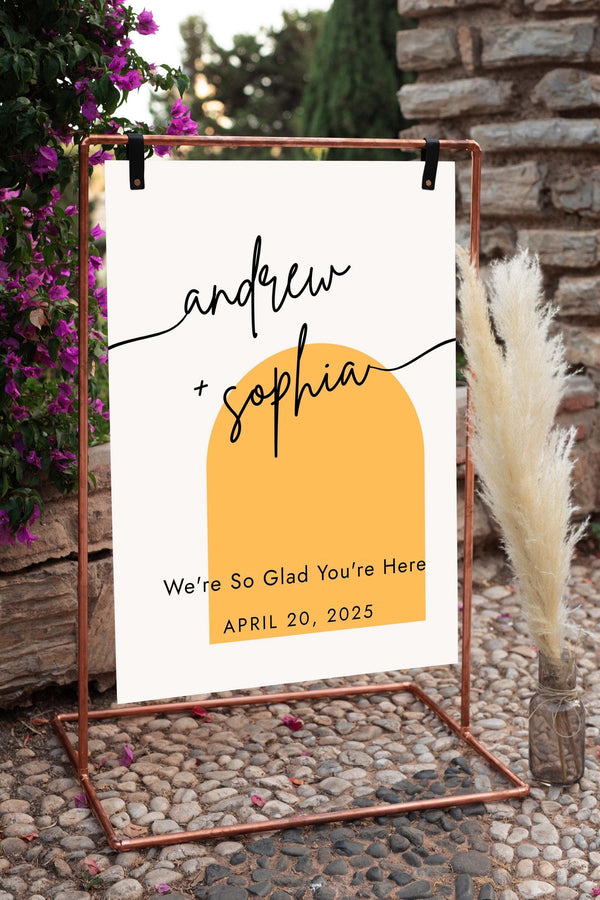 BeyzaLab Boho Wedding Welcome Sign