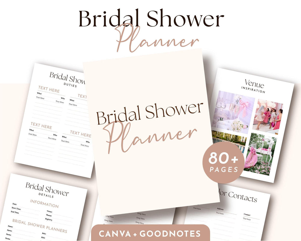 BeyzaLab Bridal Shower Planner Canva + Goodnotes