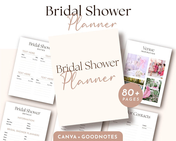 BeyzaLab Bridal Shower Planner Canva + Goodnotes