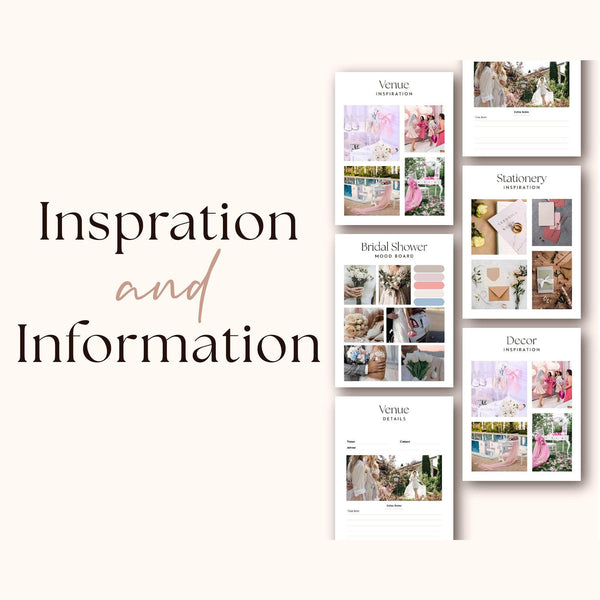 Goodnotes & Canva Template Bridal Shower Planner Canva + Goodnotes