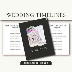Goodnotes & Canva Template Classic Black Wedding Binder
