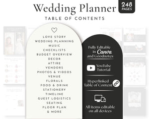 BeyzaLab Classic Black Wedding Planner