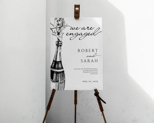 Instant Download - Canva Template Classic Engagement Party Sign