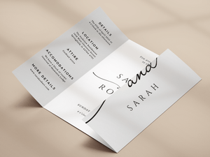 Instant Download - Canva Template Classic Gatefold Wedding Invitation