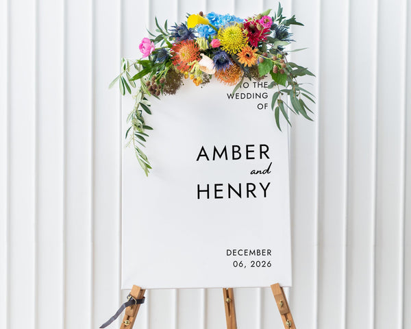 BeyzaLab Classic Wedding Welcome Sign