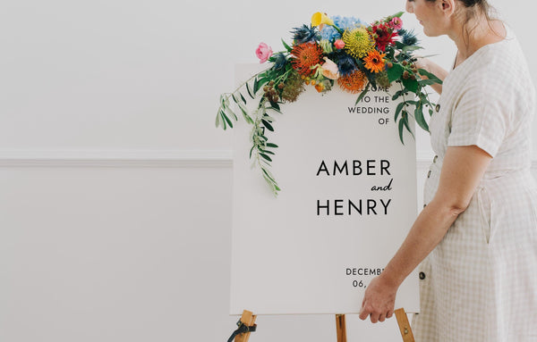 BeyzaLab Classic Wedding Welcome Sign