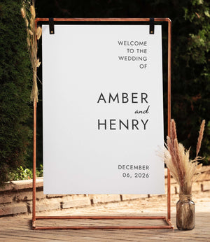 BeyzaLab Classic Wedding Welcome Sign