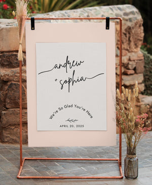 BeyzaLab Custom Modern Welcome Wedding Sign