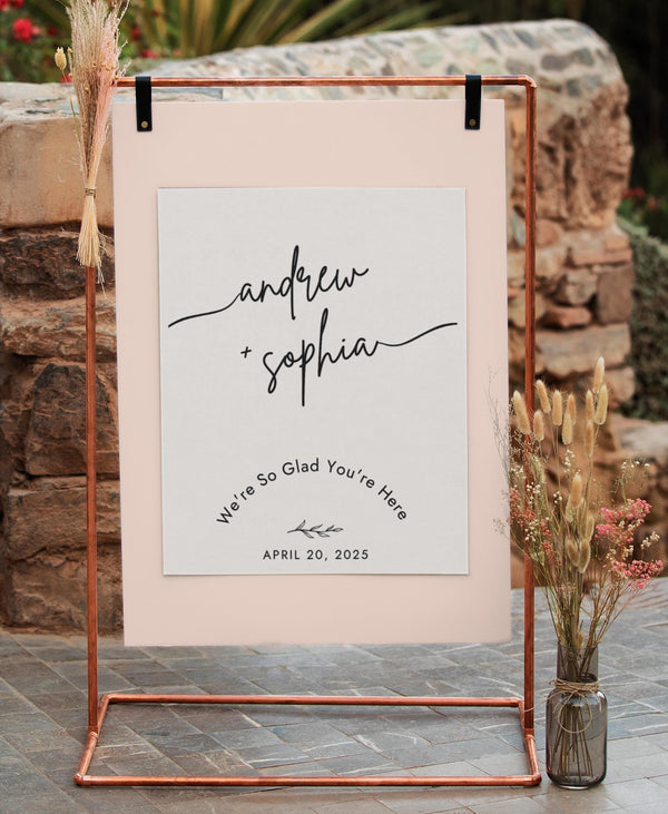 BeyzaLab Custom Modern Welcome Wedding Sign