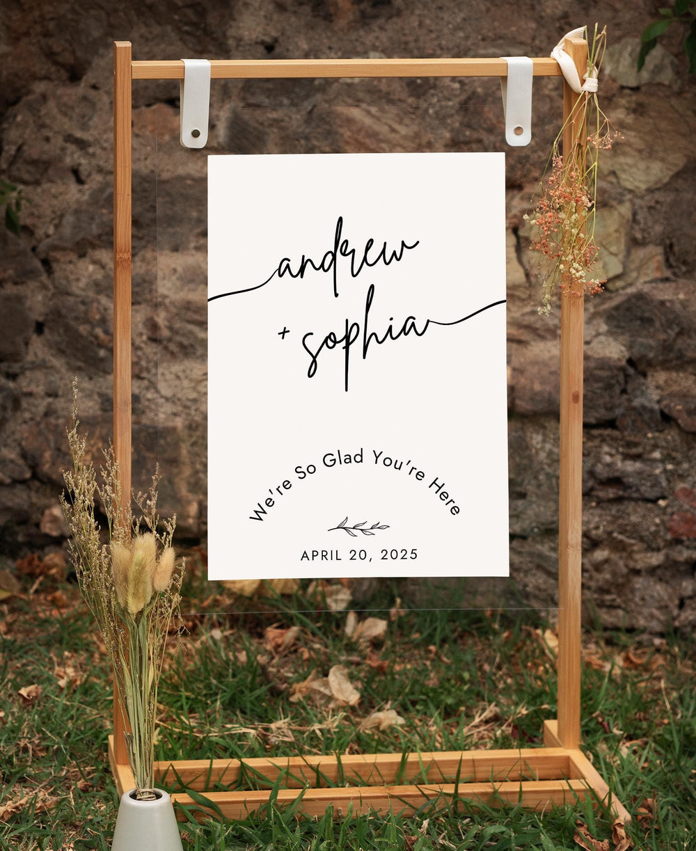 BeyzaLab Custom Modern Welcome Wedding Sign