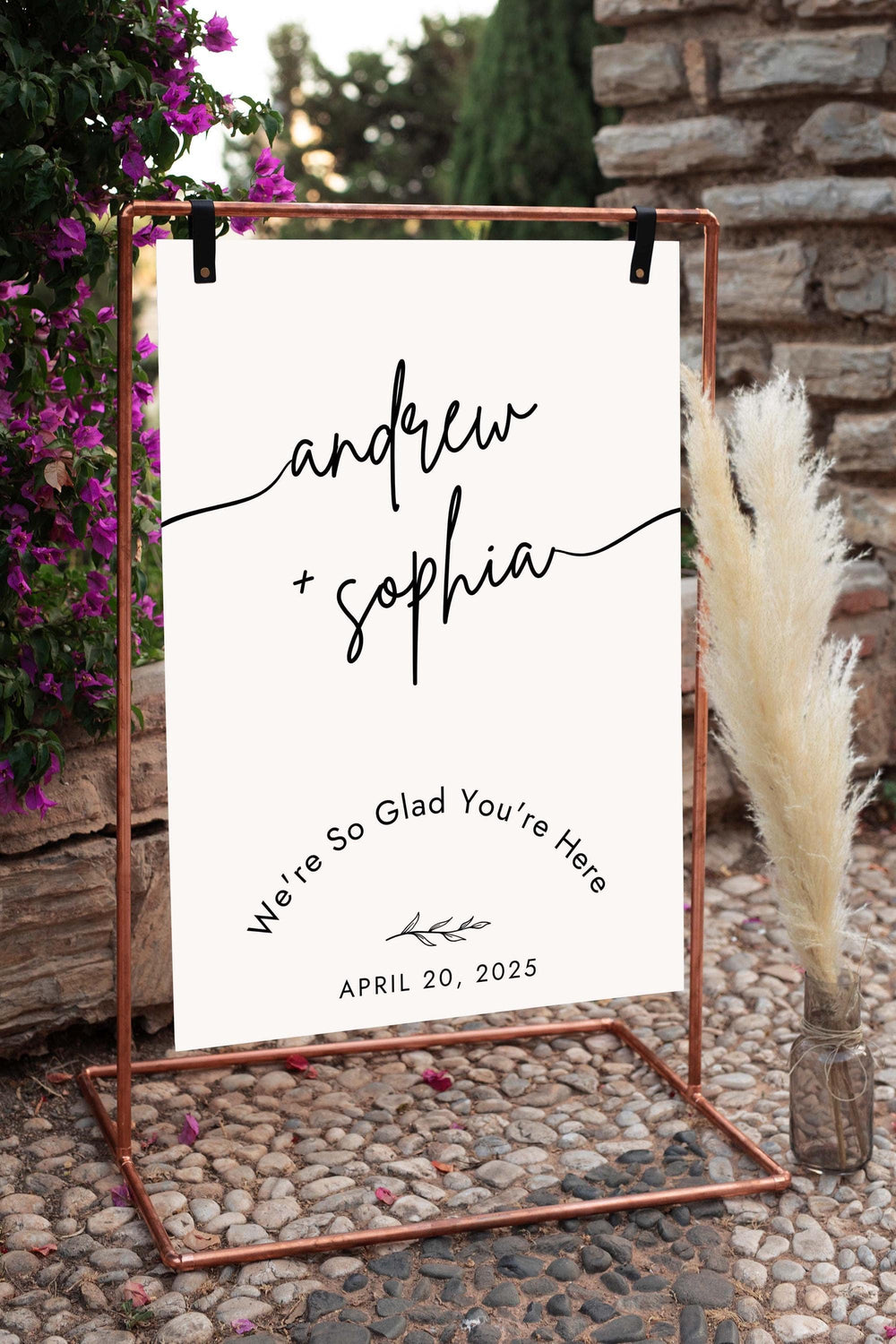 BeyzaLab Custom Modern Welcome Wedding Sign