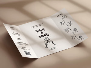 BeyzaLab Cute Gatefold Wedding Invitation Template