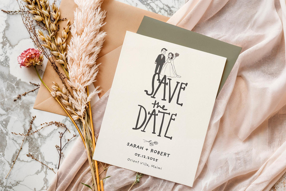 BeyzaLab Cute Save The Date Invite Printable