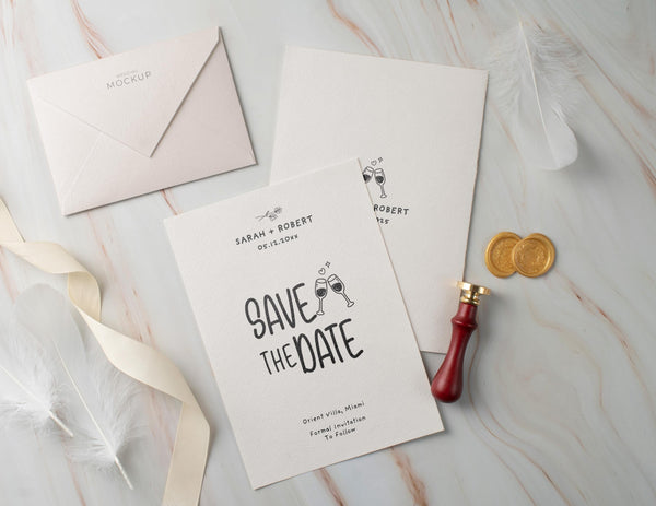 BeyzaLab Cute Save The Date Invite Template