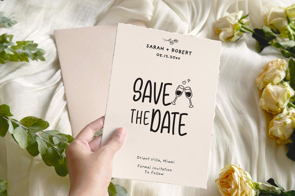 BeyzaLab Cute Save The Date Invite Template