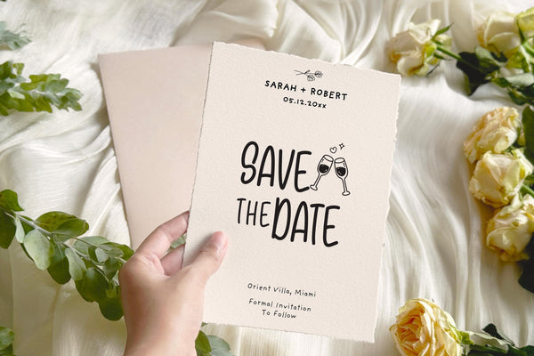 BeyzaLab Cute Save The Date Invite Template