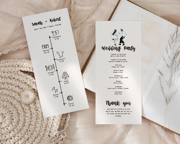 BeyzaLab Cute Wedding Program Template