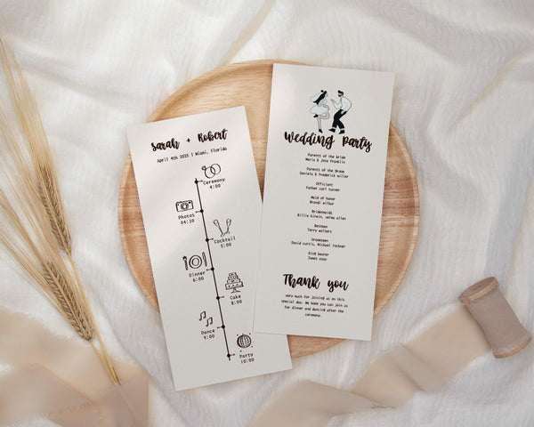 BeyzaLab Cute Wedding Program Template