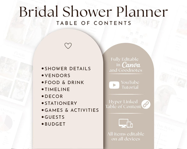 BeyzaLab Digital Bridal Shower Planner